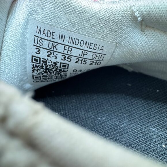 Adidas Kids Girls Size 3.5 Pink & White Sneakers - Picture 5 of 7